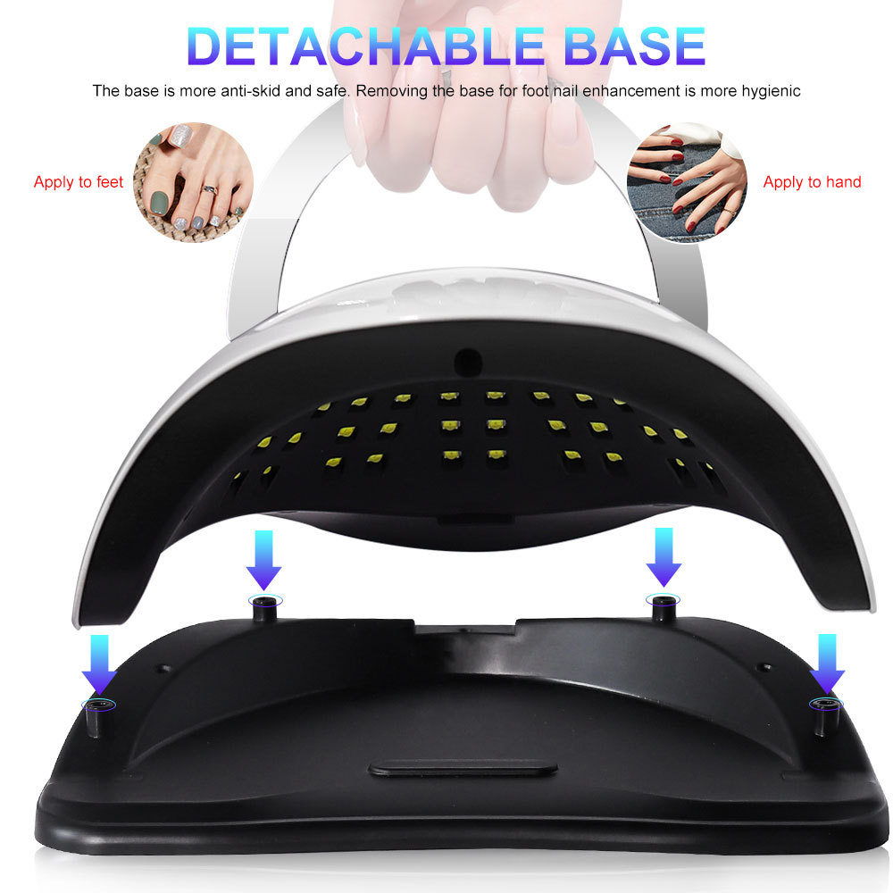 UV LED Nail Lamp Professional LED Nail Dryer For Gel Nails With Removable Base, Touch Screen 4 Timers And Automatic Sensor UV LED Nail Lamp Professional LED Nail Dryer For Gel Nails With Removable Bas - Image 2