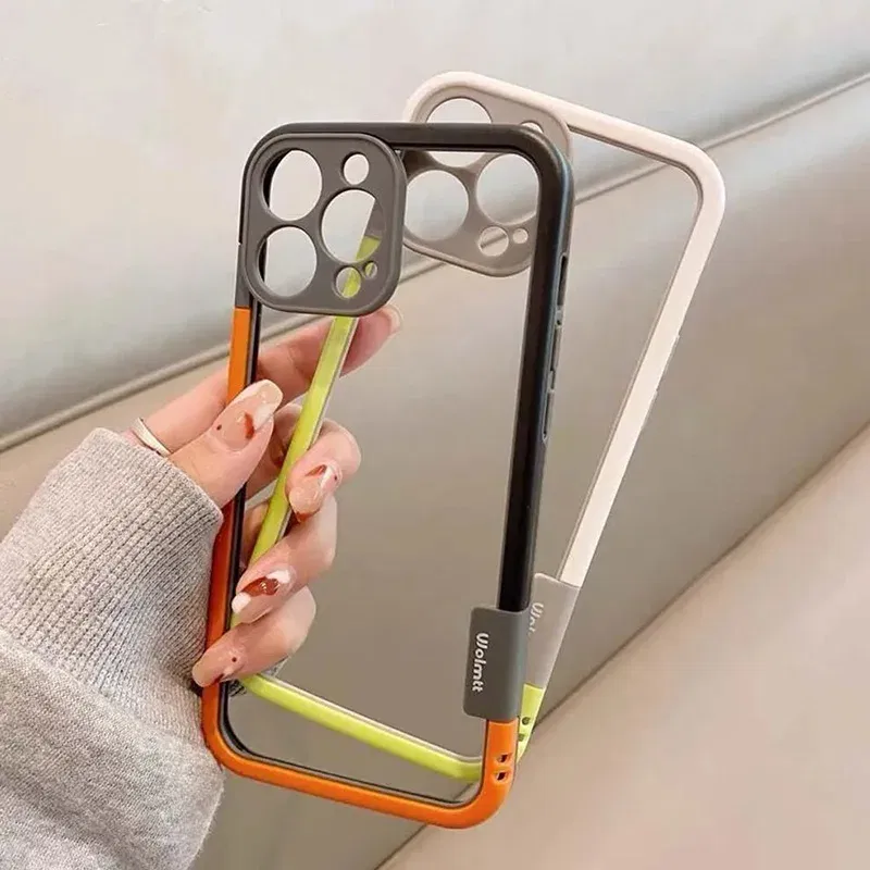 Color: black, Ships From: CHINA, Material: Acrylic - Better Heat Dissipation Dual Color Bumper Border Soft Phone Case For iPhone 17 16 15 14 13 12 11 Pro Max 7 8 Plus XS XR - Image 6