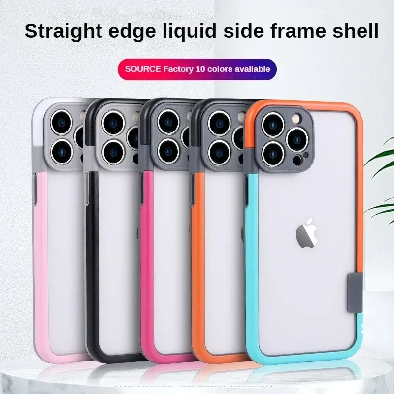 Color: black, Ships From: CHINA, Material: Acrylic - Better Heat Dissipation Dual Color Bumper Border Soft Phone Case For iPhone 17 16 15 14 13 12 11 Pro Max 7 8 Plus XS XR - Image 3