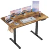 Electric Height Adjustable Sit Stand Desk,Memory 4 Positions,48x24 Inch,Home Office Table,Rustic Brown,Customized