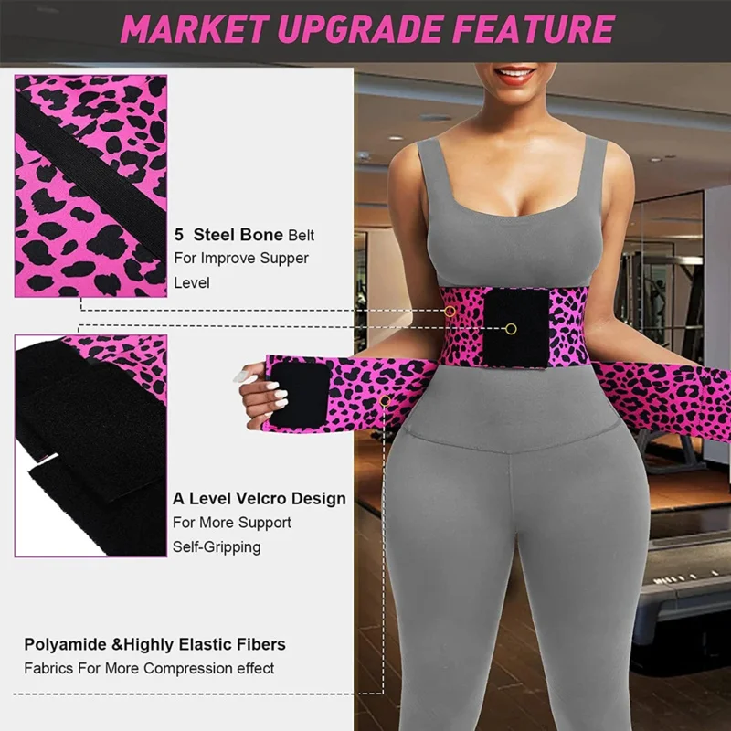 Waist Trainer Corset for Women Men Tummy Control Slimmer Belt Sweat Waist Band for Workout, Gym Postpartum Adjustable Girdle - Image 3