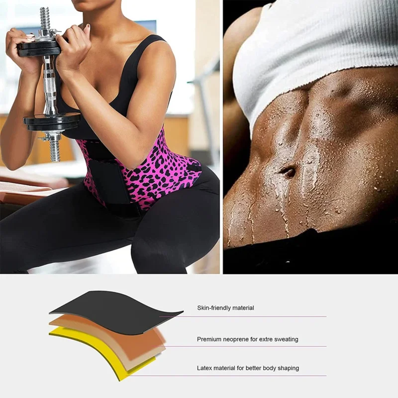 Waist Trainer Corset for Women Men Tummy Control Slimmer Belt Sweat Waist Band for Workout, Gym Postpartum Adjustable Girdle - Image 4
