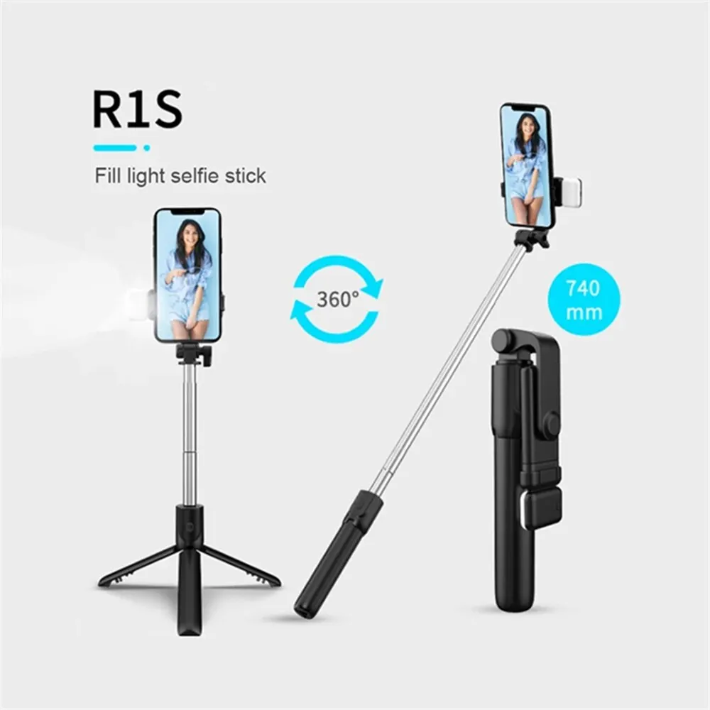 New Bluetooth Selfie Stick Mobile Phone Holder Retractable Portable Multifunct-ional Mini Tripod with Wireless Remote Shutter - Image 3
