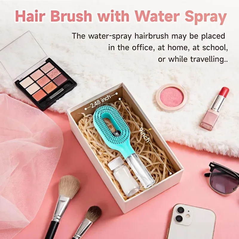 Hairbrush Sprayer Brush 2 in 1 Multi-functional Spray Bottle Comb with Water Spray Detangling Styling Salon Fluffy Modeling Comb - Image 6