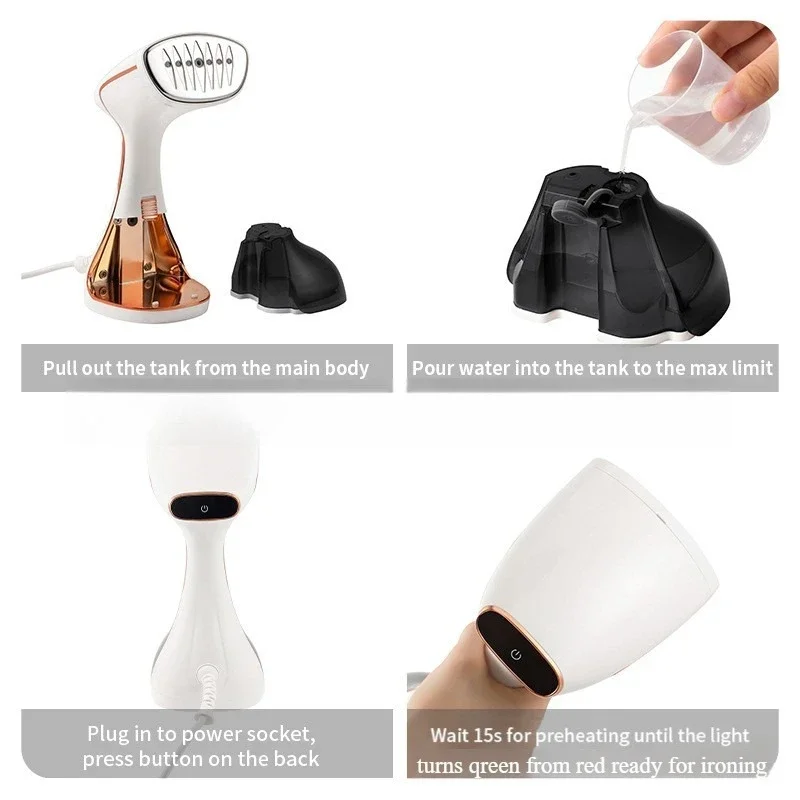Handheld Garment Steamer Electric Household Steam Iron for clothes Portable Quick Heat Ironing Steam Machine for Home travel - Image 5
