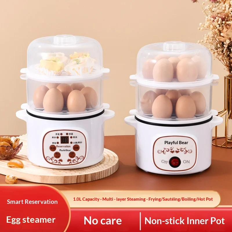 Smart Multifunc Egg Boiler Electric Egg Steamer Cooking Breakfast Machine Double Layers Egg Cooker Mini Steamer Poacher Kitchen - Image 3
