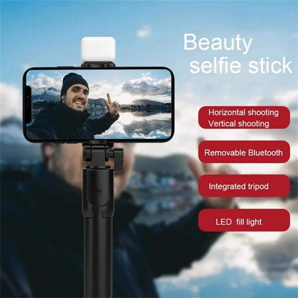 New Bluetooth Selfie Stick Mobile Phone Holder Retractable Portable Multifunct-ional Mini Tripod with Wireless Remote Shutter - Image 5
