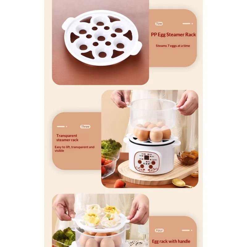Smart Multifunc Egg Boiler Electric Egg Steamer Cooking Breakfast Machine Double Layers Egg Cooker Mini Steamer Poacher Kitchen - Image 6