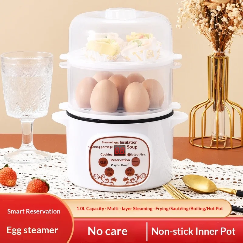 Smart Multifunc Egg Boiler Electric Egg Steamer Cooking Breakfast Machine Double Layers Egg Cooker Mini Steamer Poacher Kitchen - Image 4