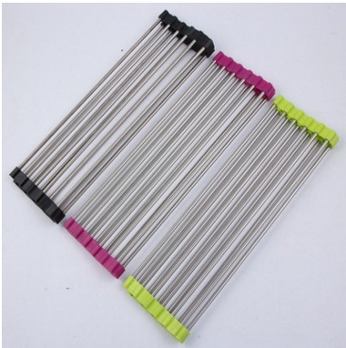 Folding Kitchen Drain Sink Rack Stainless Steel - Image 5