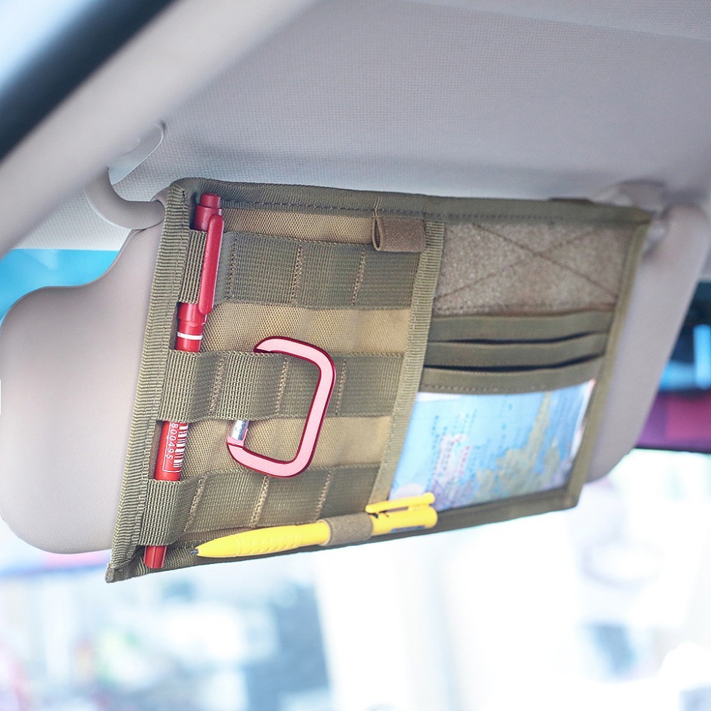 Car Sunshade Tactical Storage Bag Visor Panel Holder Car Auto Accessories - Image 3