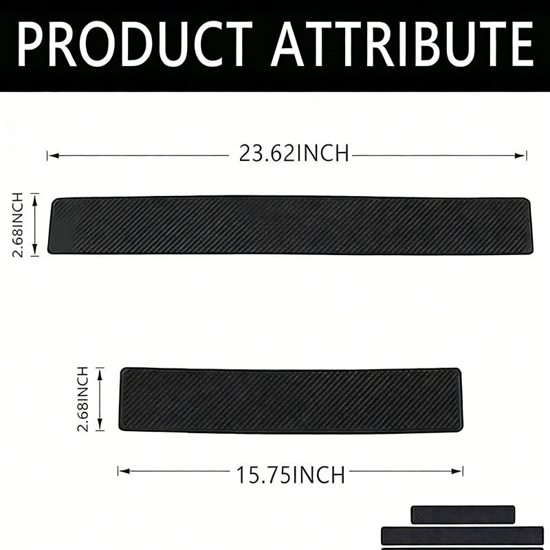 Carbon Car Door Sills Protector, Car Door Threshold Protection, Automotive Door Entry Guard 4 Pcs Universal Rubber Scratch Resistant Exterior Accessories - Image 5