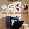 Hot Towel Warmer, 1.1 Gal Small Towel Warmer Cabinet With Clip & Stainless Steel Rack, Holds Up 8-12 Towels, Portable All-Round Heating Cabinet For Spa, Barber, Manicures, Massage, Salon, Black