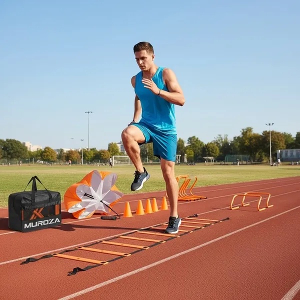 Professional Agility Ladder Training Set For Speed & Footwork - Adjustable Fitness Equipment With Carry Bag For Coordination, Quickness & Agility Drills, Indoor Outdoor Sports Use - Image 5