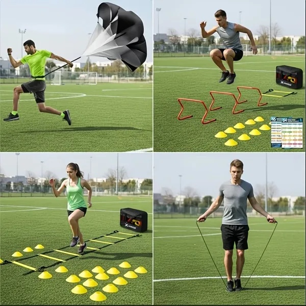 Professional Agility Ladder Training Set For Speed & Footwork - Adjustable Fitness Equipment With Carry Bag For Coordination, Quickness & Agility Drills, Indoor Outdoor Sports Use - Image 4