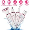 1Pc 4 In 1 Electric Razor For Women Summer Bikini Shaver Painless Grooming Kit Rechargeable Eyebrow Nose Hair Pubic Hair Bikini Trimmer Face Shaver